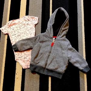 EUC Gray Carter’s Sweatshirt Hoodie - 12M
